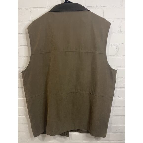 Mian Men’s Large Fishing Vest Beige, Fishing, Hiking, Safari. Zip&Snap Closure - Picture 8 of 9